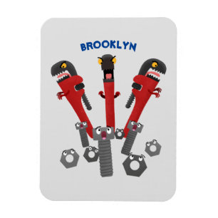 Funny wright Monster tools humor cartoon Magneet