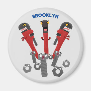 Funny wright Monster tools humor cartoon Magneet