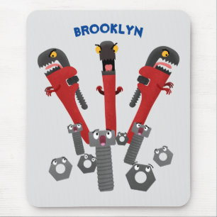 Funny wright Monster tools humor cartoon Muismat