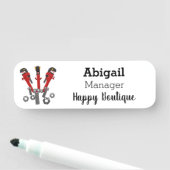 Funny wright Monster tools humor cartoon Naamplaatje (In situ)