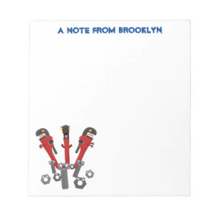 Funny wright Monster tools humor cartoon Notitieblok