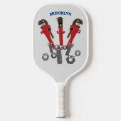 Funny wright Monster tools humor cartoon Pickleball Paddle (Voorkant)