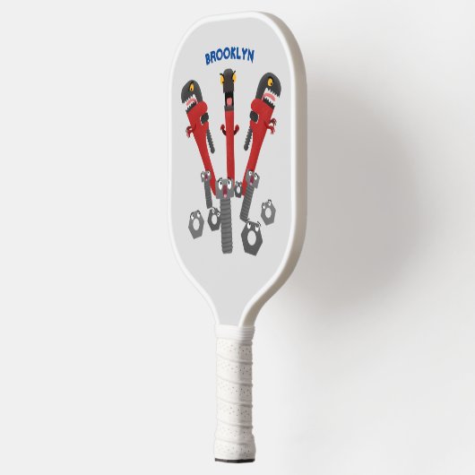 Funny wright Monster tools humor cartoon Pickleball Paddle (Links)