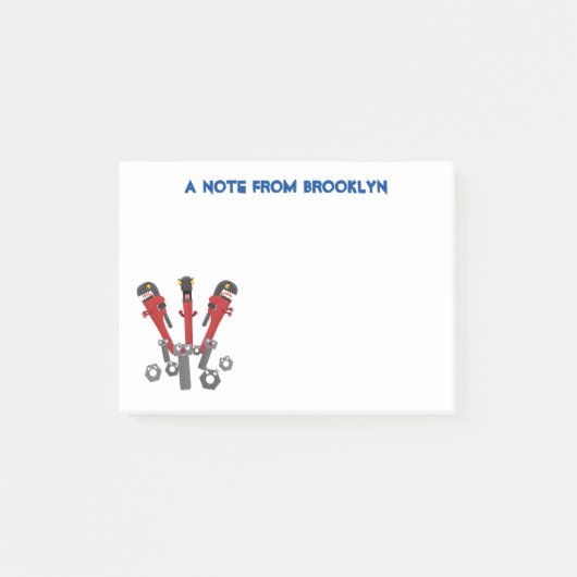 Funny wright Monster tools humor cartoon Post-it® Notes (Voorkant)