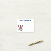Funny wright Monster tools humor cartoon Post-it® Notes (Op bureau)