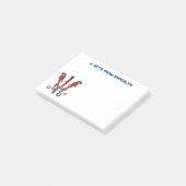Funny wright Monster tools humor cartoon Post-it® Notes (Schuin)