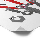 Funny wright Monster tools humor cartoon Poster (Hoek)