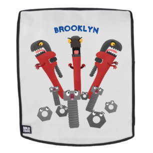 Funny wright Monster tools humor cartoon Rugtassen