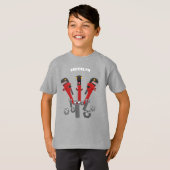 Funny wright Monster tools humor cartoon T-shirt (Voorkant volledig)