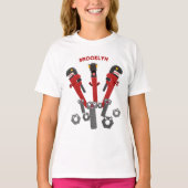 Funny wright Monster tools humor cartoon T-shirt (Voorkant)
