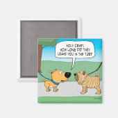 Funny Wrinkly Shar-Pei Dog Fridge Magnet Magneet (Voorkant / Achterkant)