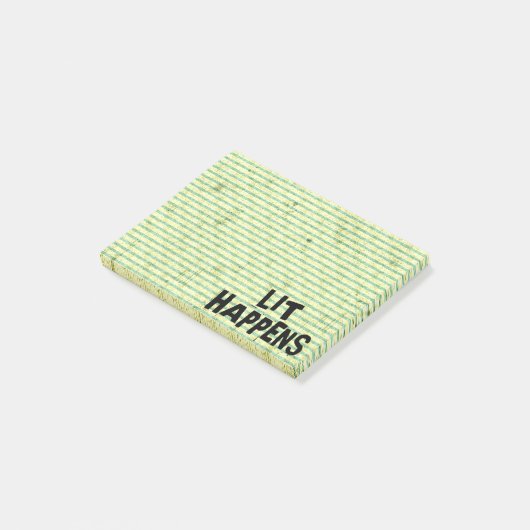 Funny Writer Reader Lit gebeurt Post-it® Notes (Schuin)