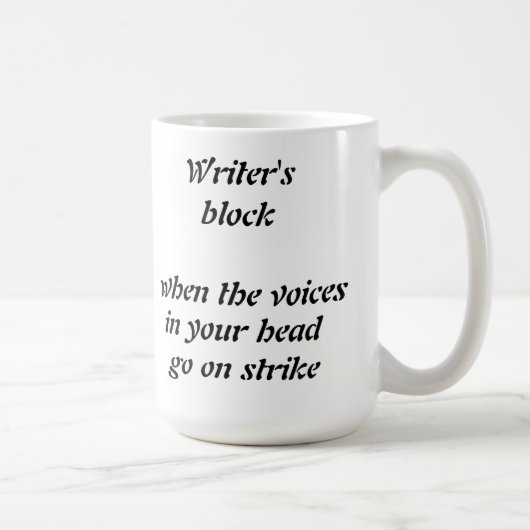 Funny writer's block small voices mok (Rechts)