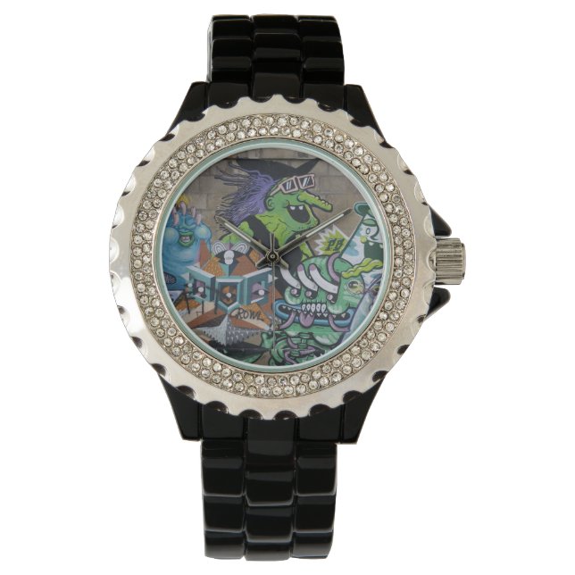 Funny Wyed Green Witch Horloge (Voorkant)
