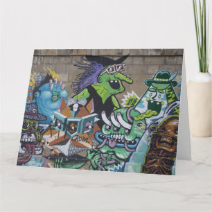 Funny Wyed Green Witch Kaart