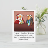 Funny X-mas feestdagen Kaart (Staand voorkant)