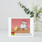 Funny X'mas Carte postale : Père Noël changer de t (Debout devant)