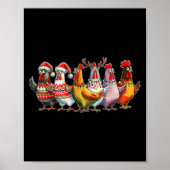 Funny Xmas Chicken Farmer Christmas Matching Famil Poster (Voorkant)
