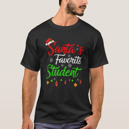 Funny Xmas de favoriete kerstman van de kerstman T-shirt (Voorkant)