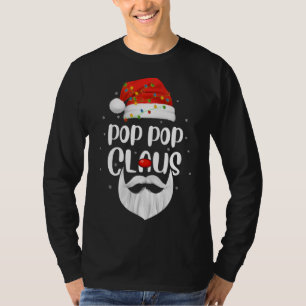 Funny Xmas familie komt overeen met Pop Pop Claus T-shirt