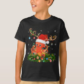 Funny Xmas Holiday Rendier Pet Santa Octopus Chri T-shirt (Voorkant)