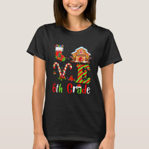 Funny Xmas Lighting Love 6th Grade Teacher Christm T-shirt