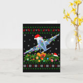 Funny Xmas Lighting Tree Santa Ugly Airplane Chris Kaart (Gele Bloem)