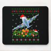 Funny Xmas Lighting Tree Santa Ugly Airplane Chris Muismat (Voorkant)