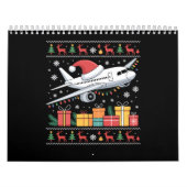 Funny Xmas Lighting Tree Santa Ugly Airplane  Kalender (Hoes)