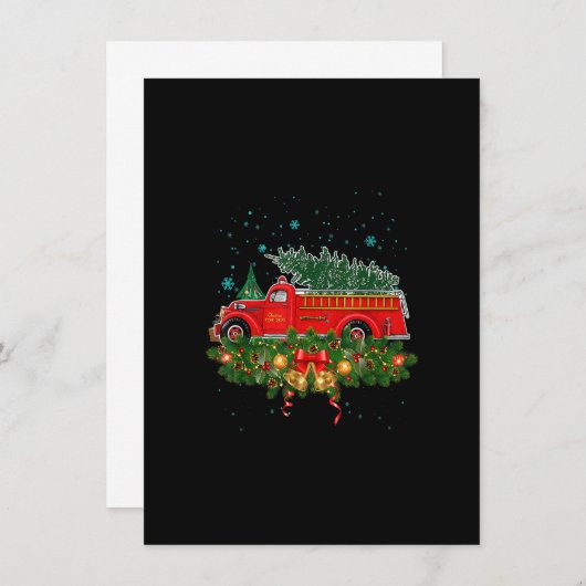 Funny Xmas Lighting Tree Santa Ugly Truck Chr Kaart (Voorkant / Achterkant)