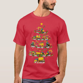 Funny Xmas Matching Santa Construction Truck Chris T-shirt