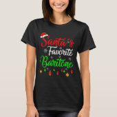 Funny Xmas Santas Favorite Baritone Christmas T-shirt (Voorkant)