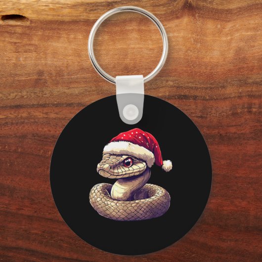 Funny Xmas Snake Lovers Christmas Pajama Snake San Sleutelhanger (Voorkant)