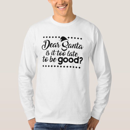 Funny xmas t-shirt zwart op wit design (Voorkant)