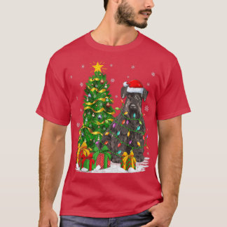 Funny Xmas Tree Family Matking Santa Schnauzer Ch T-shirt