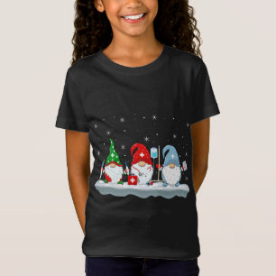 Funny Xmas verlichtende kerstman met kerstmis T-shirt