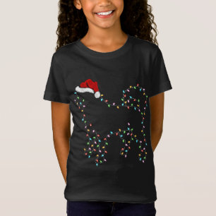 Funny Xmas verlichtende kerstman Siberian Husky Do T-shirt