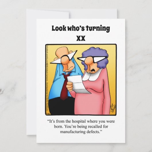 Funny XXe Birthday Party Kaart (Voorkant)