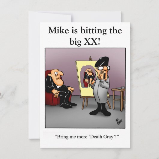 Funny XXe Birthday Party Kaart (Voorkant)