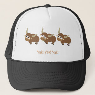 Funny Yak Yak Yak Pun Cute Cartoon Yaks Trucker Pet