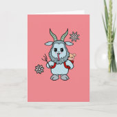 Funny Yami Kawaii Merry Krampus Holiday Card Kaart (Voorkant)