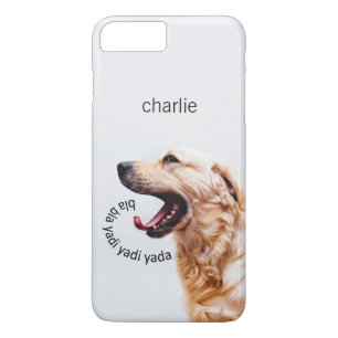 Funny Yapping Dog aangepaste monogram telefoongeva iPhone 8 Plus / 7 Plus Hoesje
