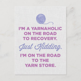 Funny Yarnaholic Briefkaart