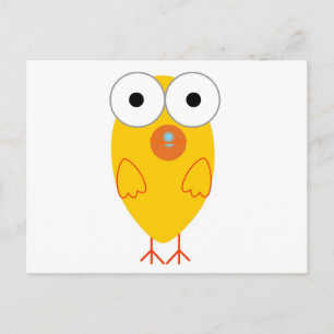 Funny Yellow Bird Briefkaart