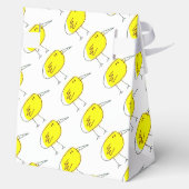 Funny Yellow Cartoon Birds Doodle Drawing  Bedankdoosjes (Achterkant)