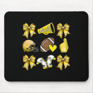 Funny Yellow Cheer Coquette Football Mom Vrouwen G Muismat