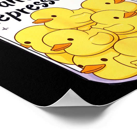 Funny Yellow Duck Anti Depressant Jar Zoo Boys Gir Poster (Hoek)