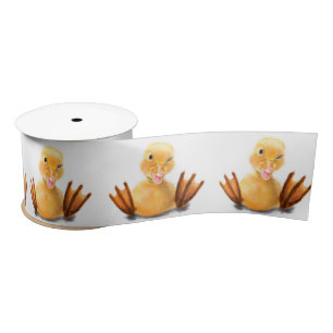Funny Yellow Duck Playful Wink Happy Smile Cartoon Lint