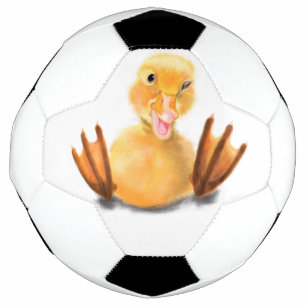 Funny Yellow Duck Playful Wink - Happy Smile Voetbal