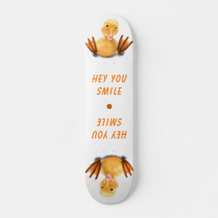 Funny Yellow Duck Playful Wink - Hey glimlach Skateboard